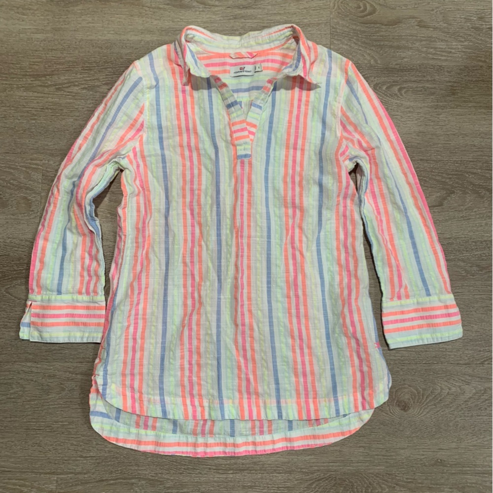 Vineyard Vines Bright Striped Blouse Size S